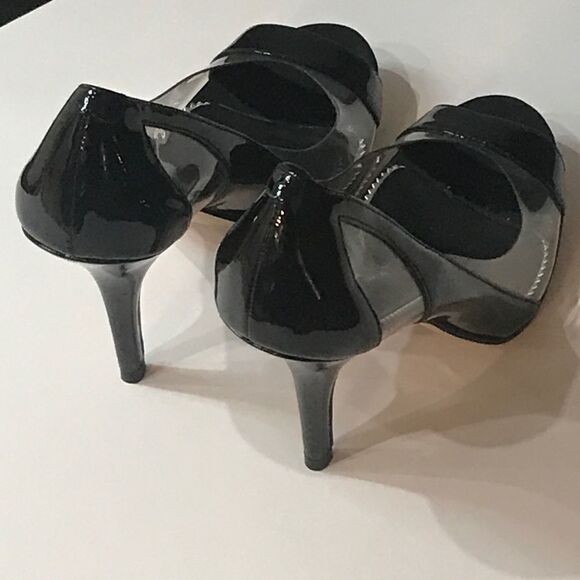 Nicole Miller Black Clear Shoes Size 8 - Picture 9 of 15